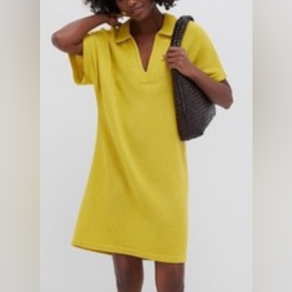 POMANDER PLACE Lemongrass Knit Maren Mini Polo Dress Size XS/S NWOT